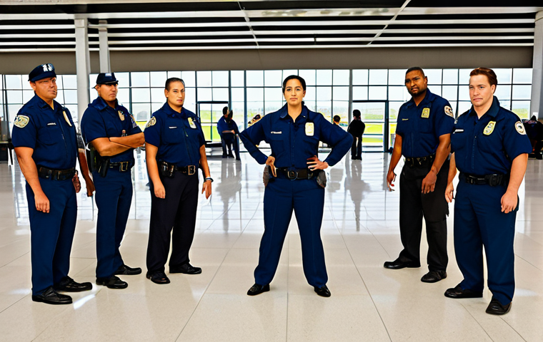 항공보안관리사 보안 스캐닝 실무 - Technology and Teamwork**

"A fully clothed male airport security agent in a modern security control...