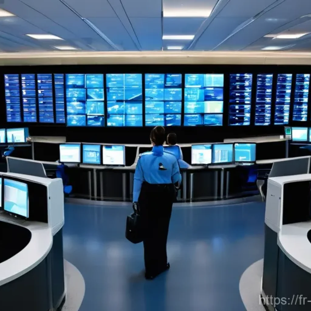 항공보안관리사와 항공보안 체계 이해 - **Prompt 1: The Orchestration Hub of Airport Security**
    A wide-angle, cinematic shot of a modern...