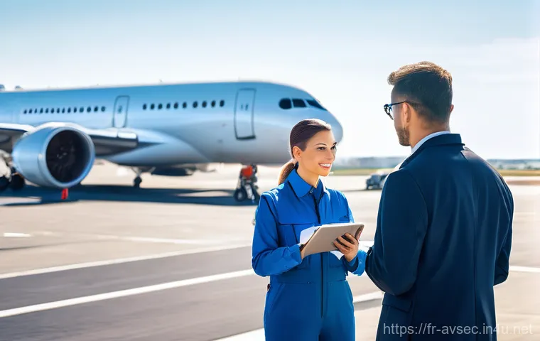 항공보안관리사 자격증 취득 가이드 - "A highly professional and focused female Air Safety Manager, in her late 30s to early 40s, stands c...